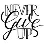 Wallity Never Give Up Escultura de Pared Negra